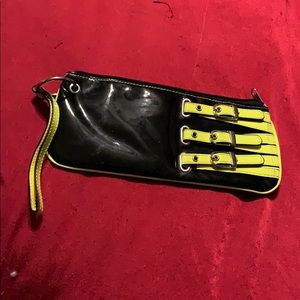 Flat black and neon yellow/green bag or wallet